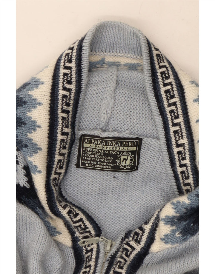 Ženski džemper s kapuljačom UK 16 Large Blue Geometric