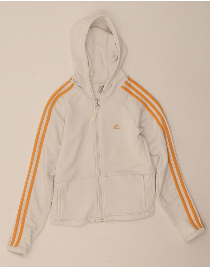 Adidas ženska majica s kapuljačom UK 10 Mali bijeli poliester