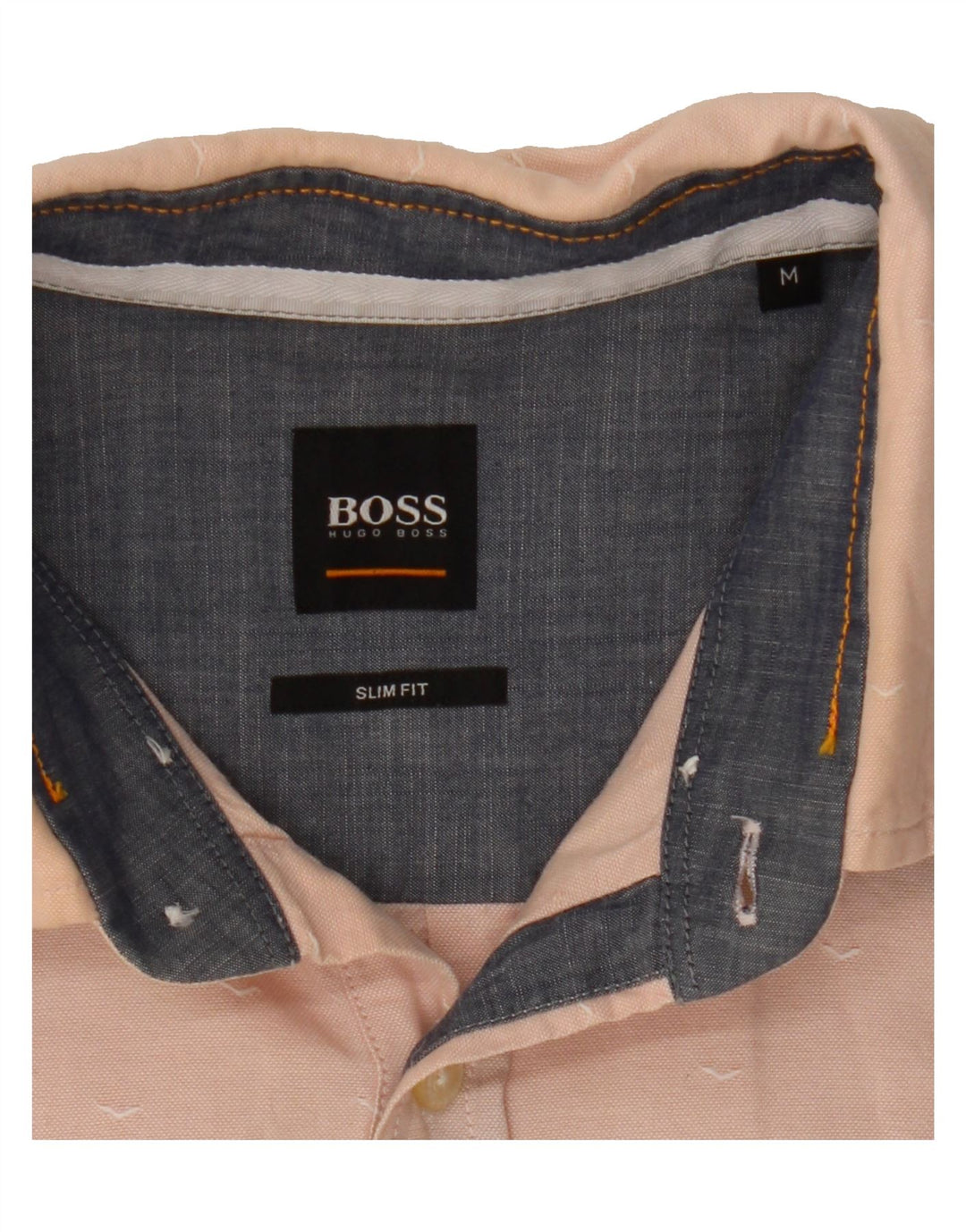 HUGO BOSS Mens Slim Fit Shirt Medium Pink Vintage Hugo Boss and Second-Hand Hugo Boss from Messina Hembry 