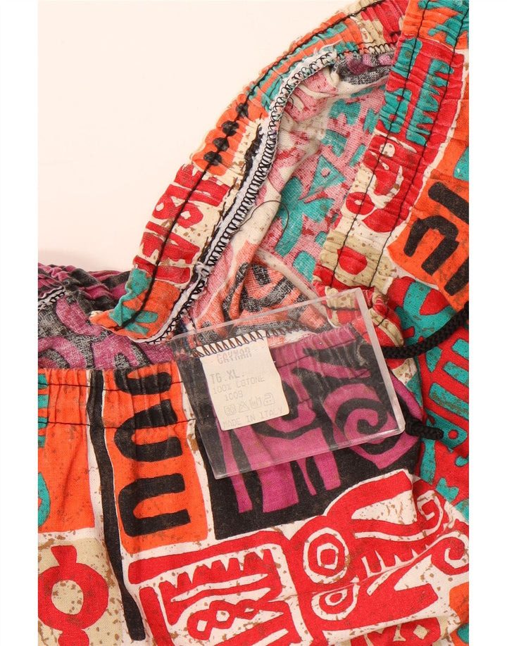 Vintage muške kratke hlače XL W38 Raznobojni patchwork pamuk