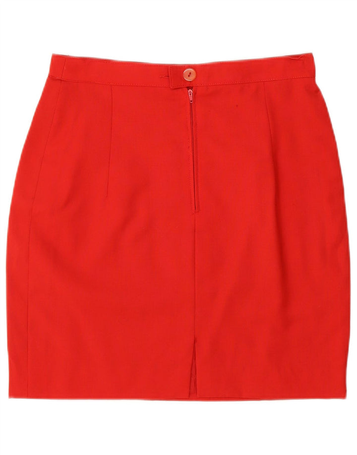 VINTAGE Ženska dvodijelna suknja s 2 gumba IT 44 Srednja W26 Crvena vuna