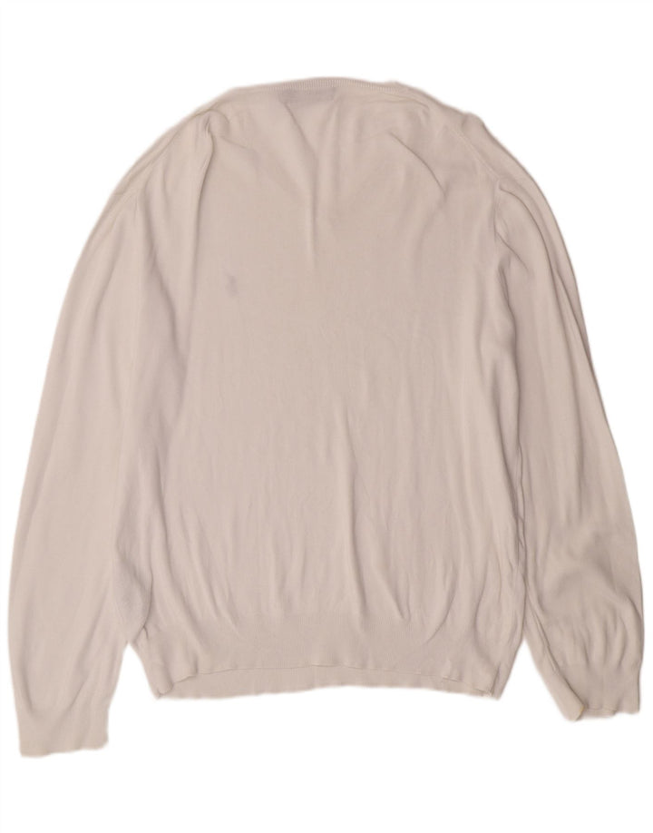 POLO RALPH LAUREN Muški džemper s V-izrezom XL bijeli pamuk