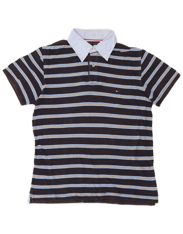 Tommy Hilfiger muška uska ragbi polo majica XL, pamuk na crne pruge