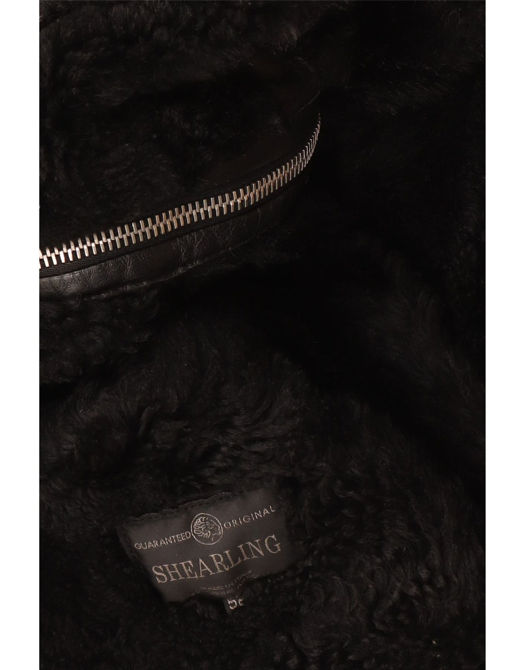 Vintage muški gornji kaput od šišanih šiša IT 52 XL, crni šišani kaput