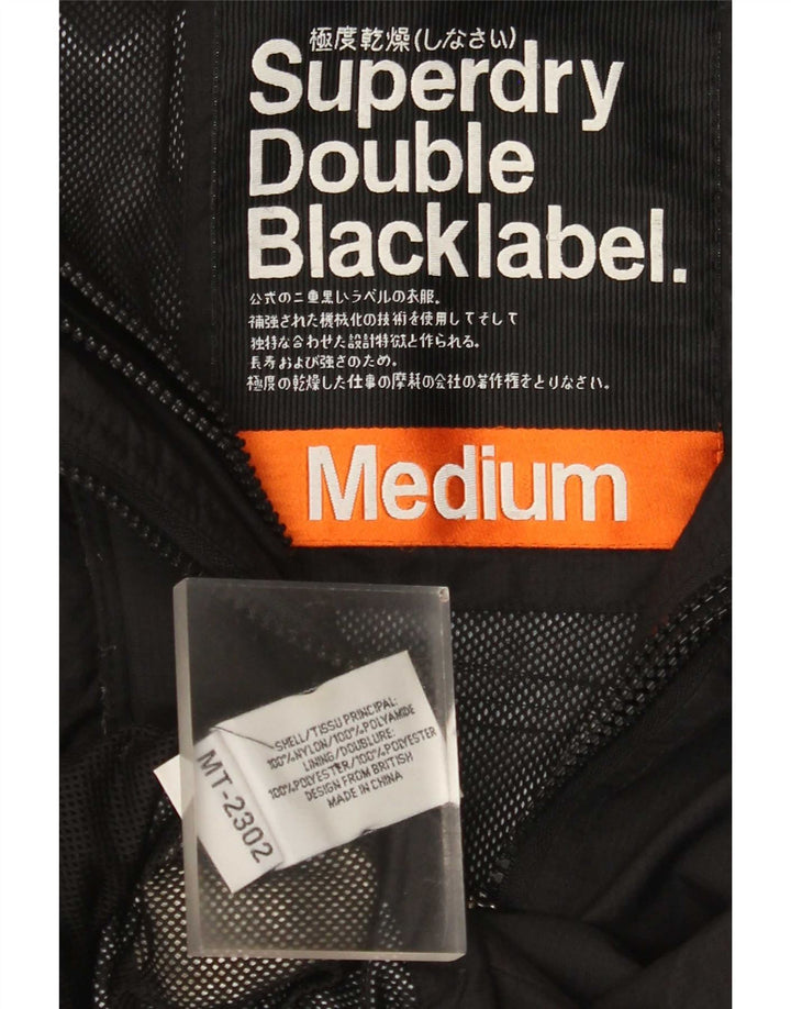 Superdry ženska kišna jakna UK 12 Srednje crni najlon