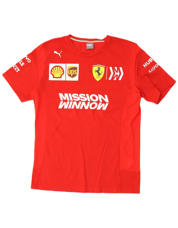 Puma ženska majica kratkih rukava Ferrari Graphic UK 16 Large Red Cotton