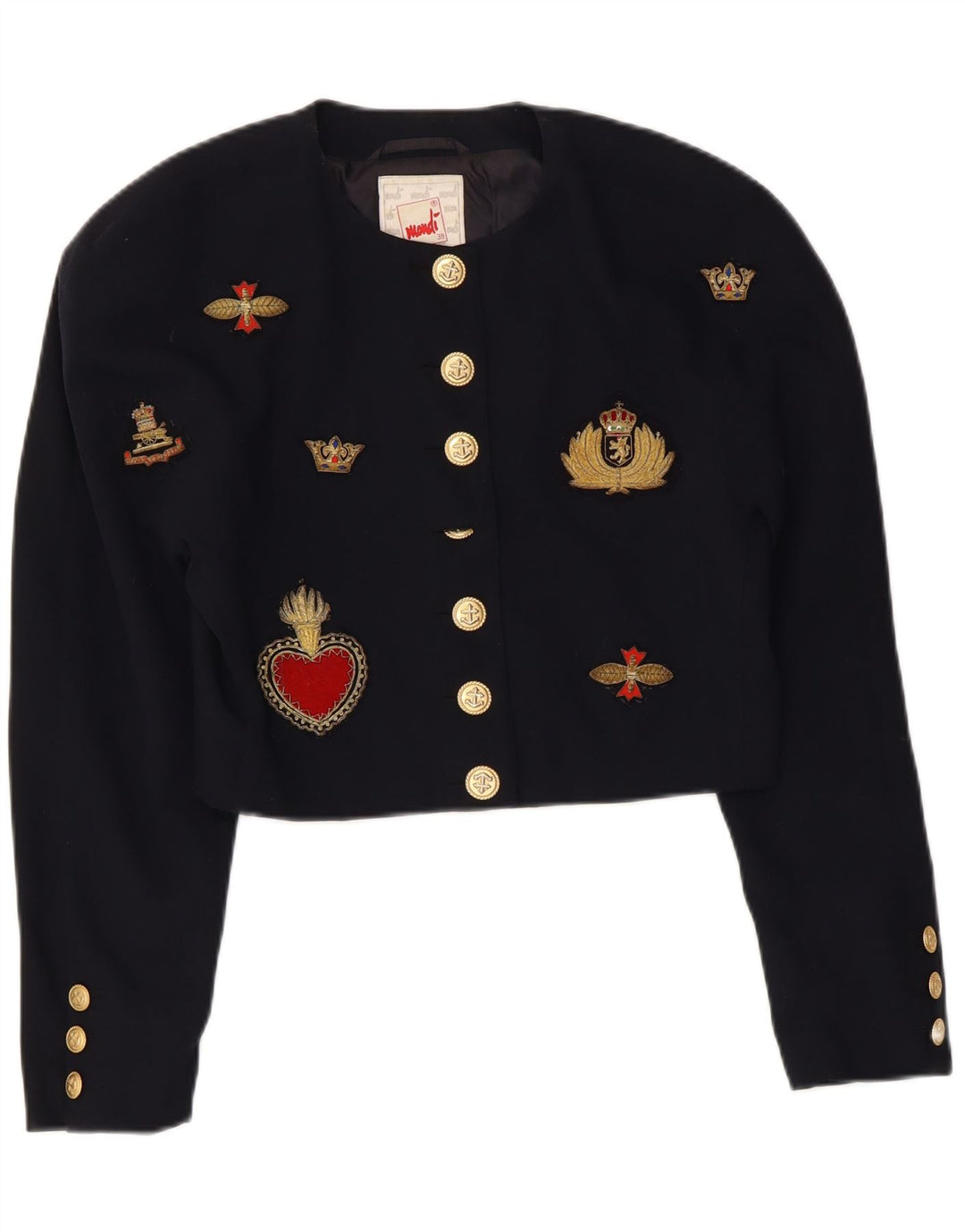 Mondi ženska jakna s bolerom s kratkim crtežima EU 38 srednje tamnoplava