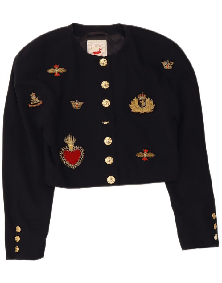 Mondi ženska jakna s bolerom s kratkim crtežima EU 38 srednje tamnoplava