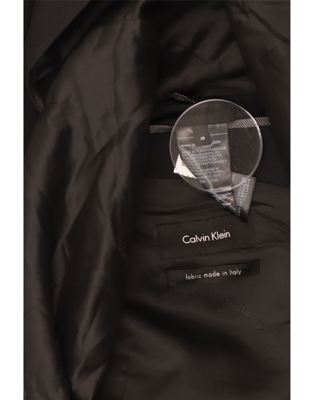 CALVIN KLEIN Muška jakna sa 2 gumba IT 48 srednje crna vuna
