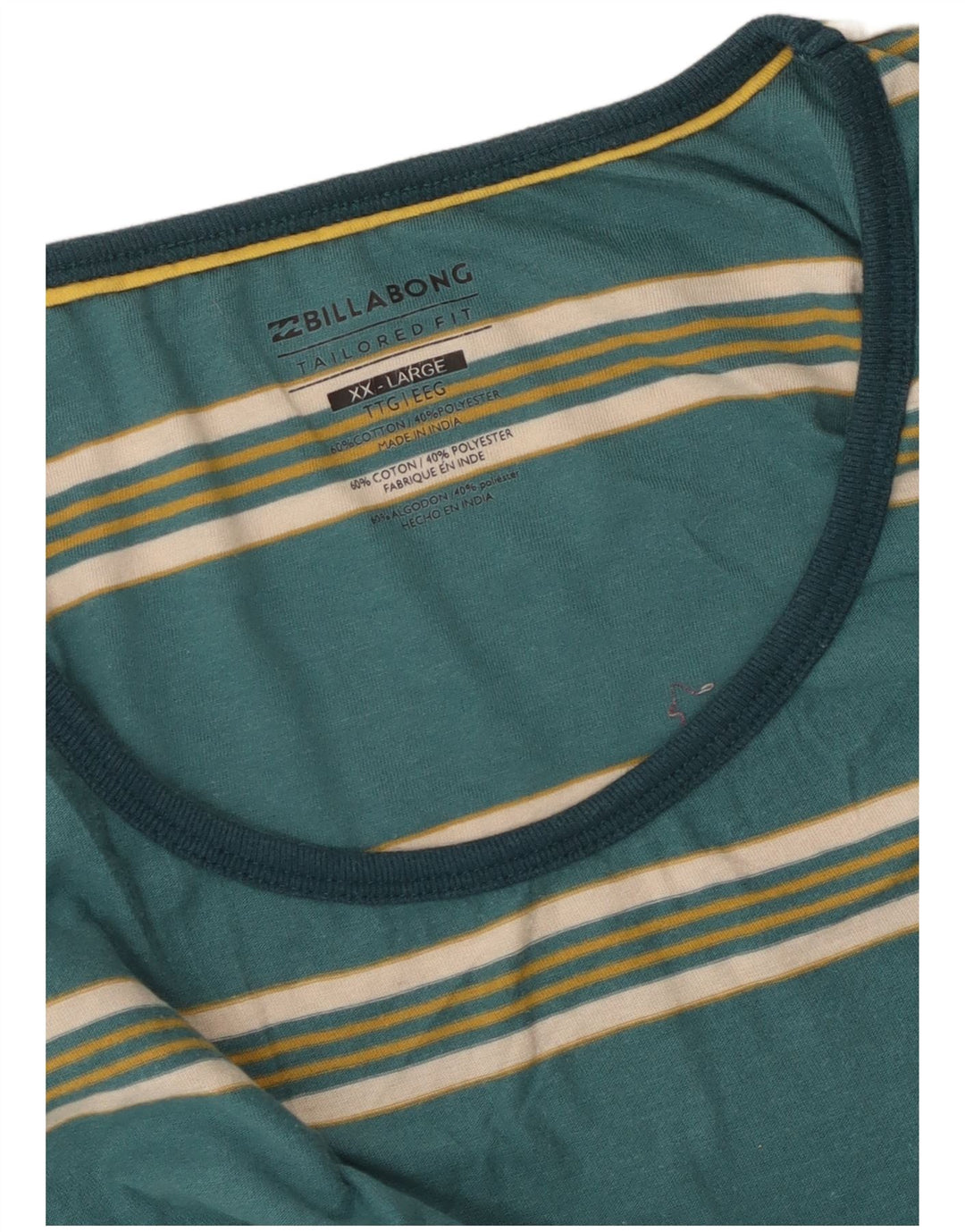 Billabong muški krojeni prsluk 2XL, pamuk na zelene pruge