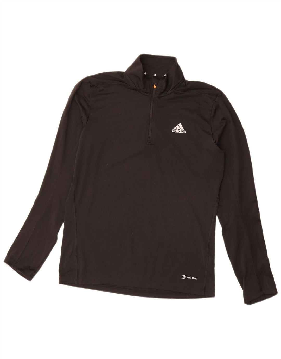 Adidas muška majica s izrezom s patentnim zatvaračem, gornji dio trenirke, mali crni poliester