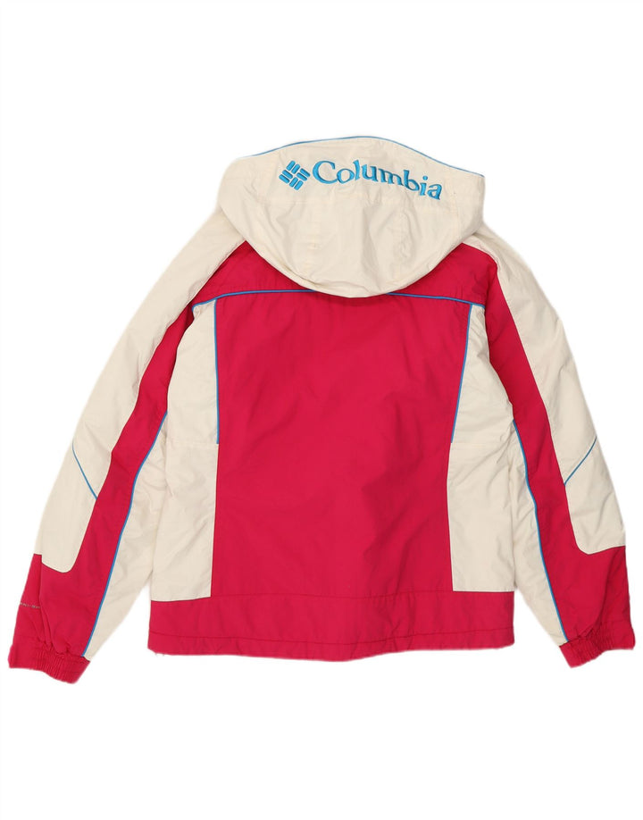 Columbia ženska prevelika anorak jakna s kapuljačom UK 10 Small Pink Colourblock
