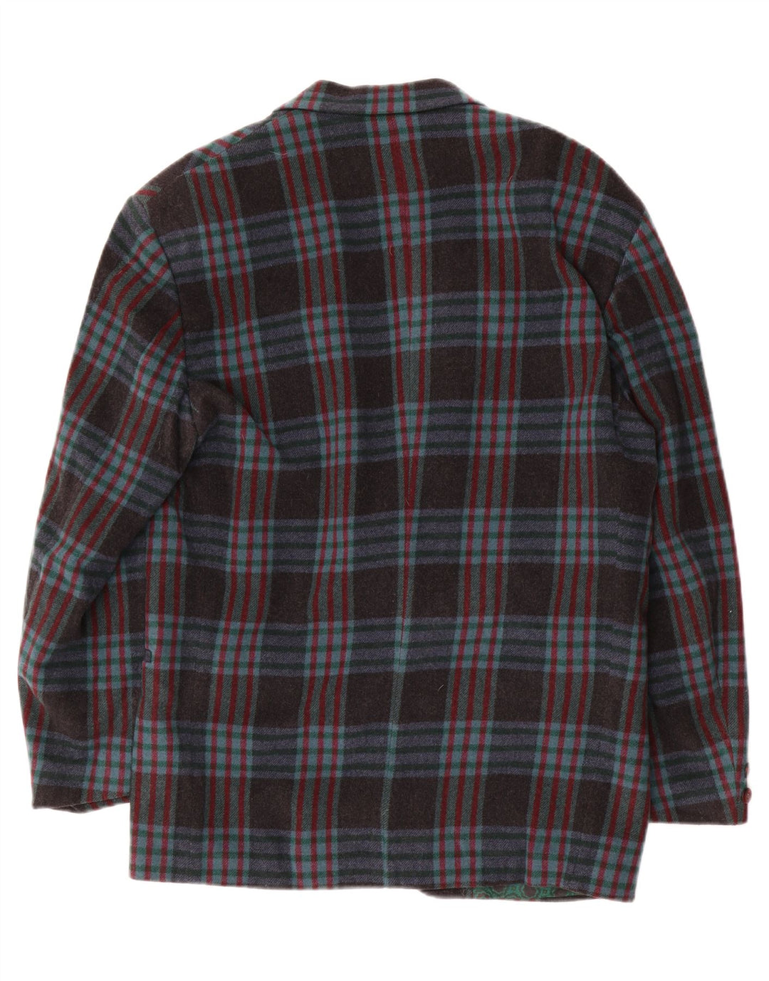 Vintage muški sako s 2 gumba IT 48 Srednje tamnoplava karirana vuna