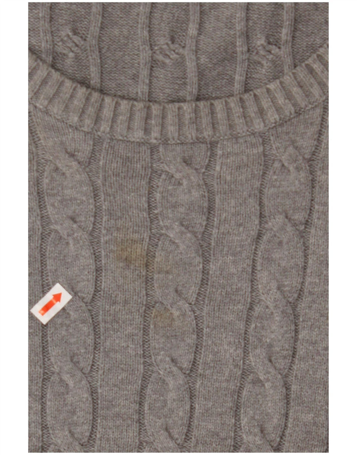 GANT Muški pulover s okruglim izrezom 3XL sivi pamuk