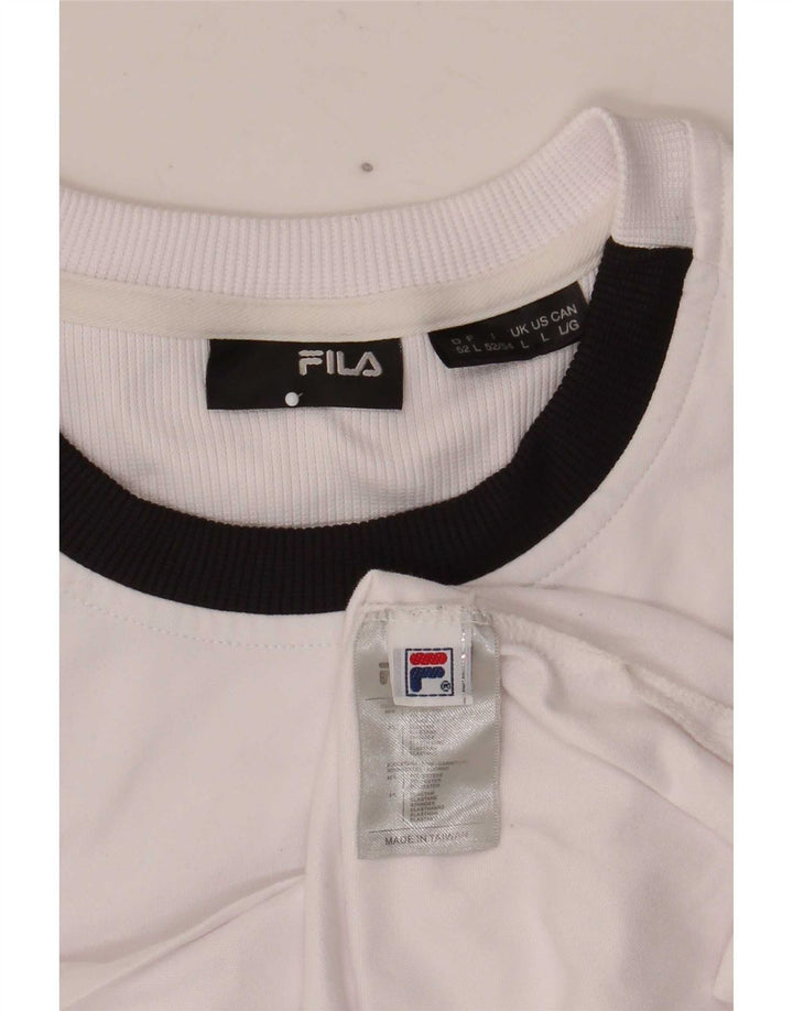 Fila muška majica kratkih rukava Veliki bijeli poliester u boji