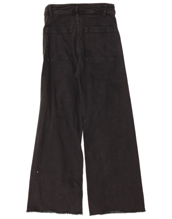Zara ženske traperice širokih nogavica visokog struka Marine EU 38 male W28 L29 crne