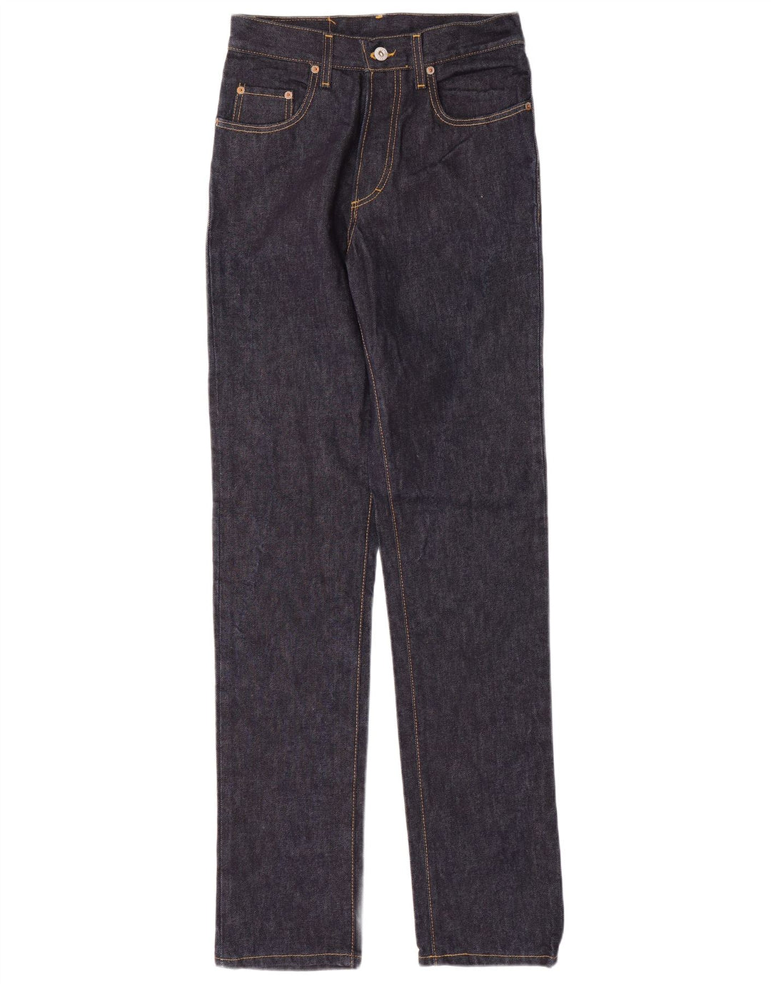 CASUCCI Muške ravne traperice visokog struka W28 L32 tamnoplavi pamuk