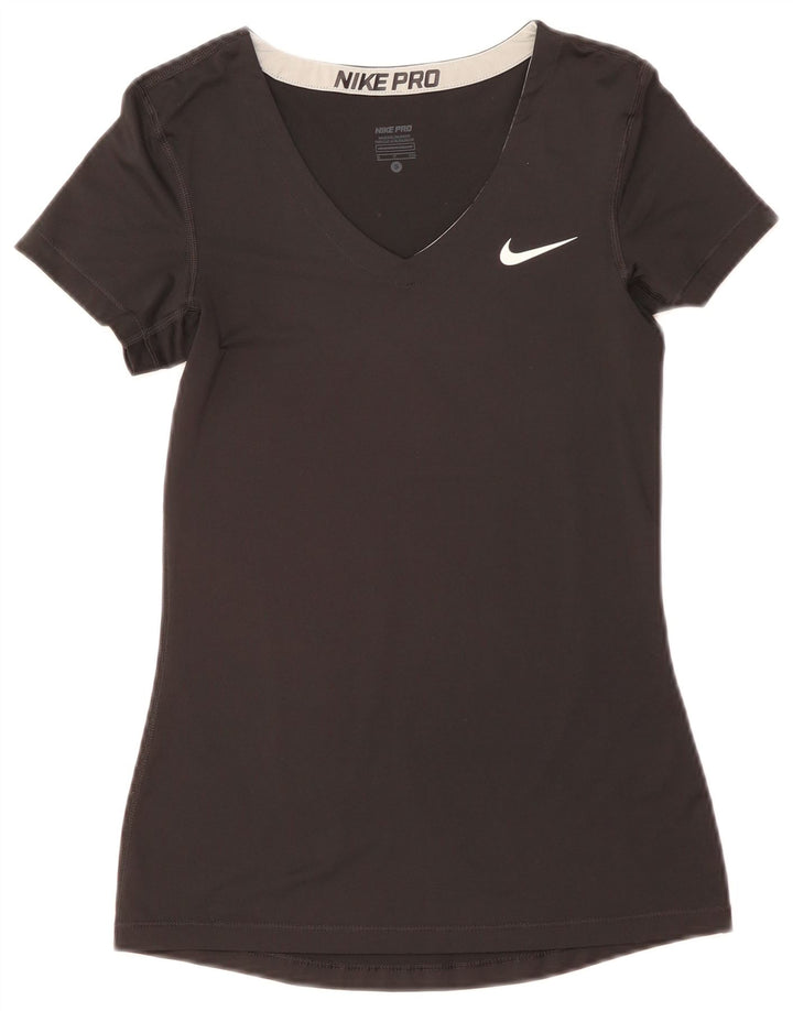 Nike Ženska Dri Fit majica kratkih rukava UK 8 Mala crna
