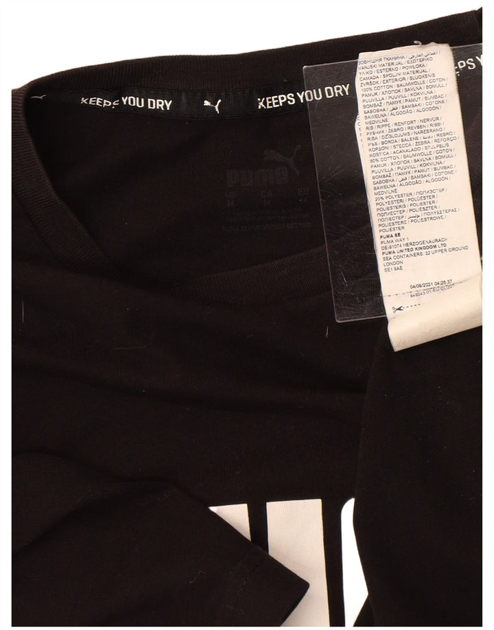 PUMA muška majica kratkih rukava srednje veličine, crni pamuk