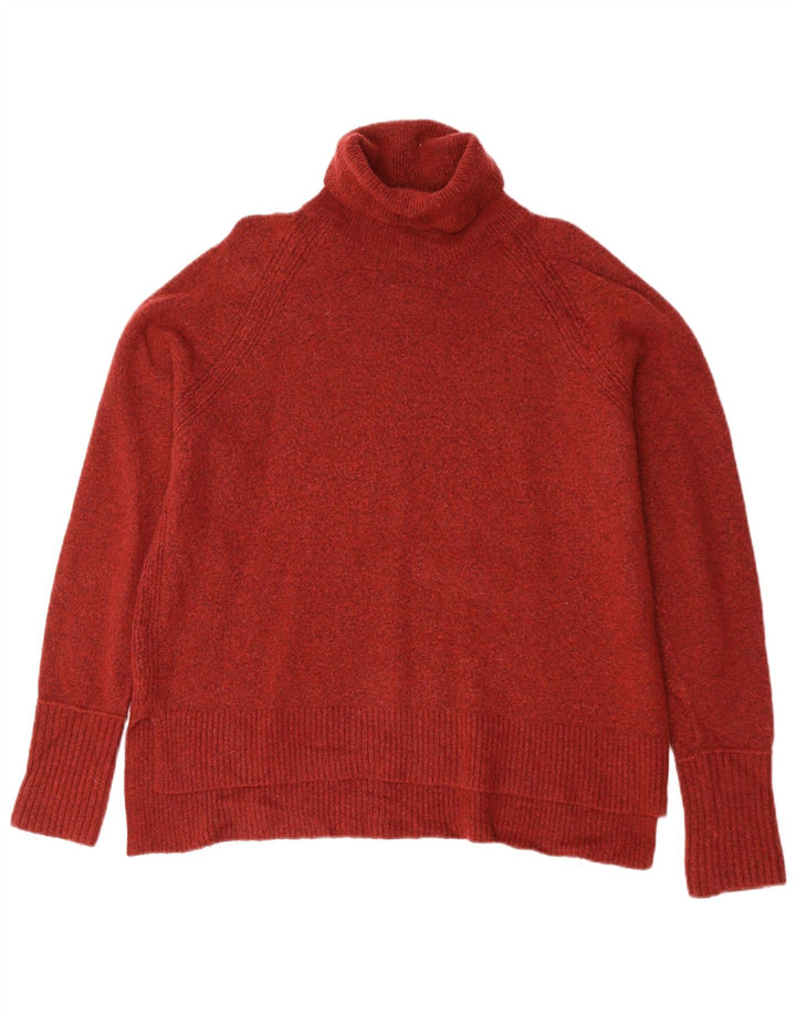 J. Crew Ženski pulover s rol izrezom UK 14 Srednje kestenjasti najlon