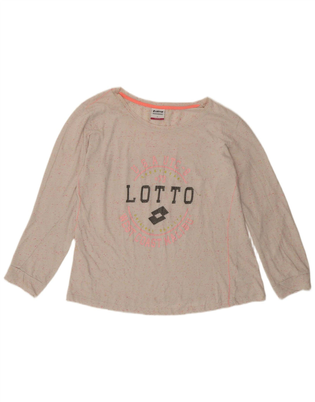 Lotto ženska majica dugih rukava s grafikom UK 14 Veliki bijeli flekasti pamuk