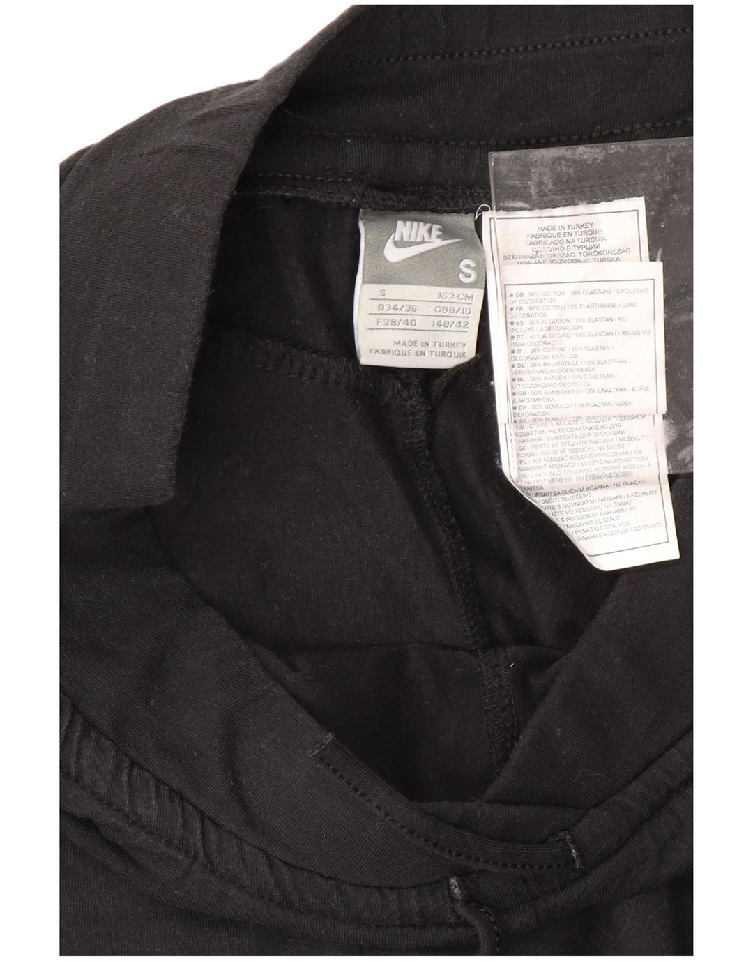 NIKE ženske kapri trenirke hlače UK 8/10 male crne pamučne