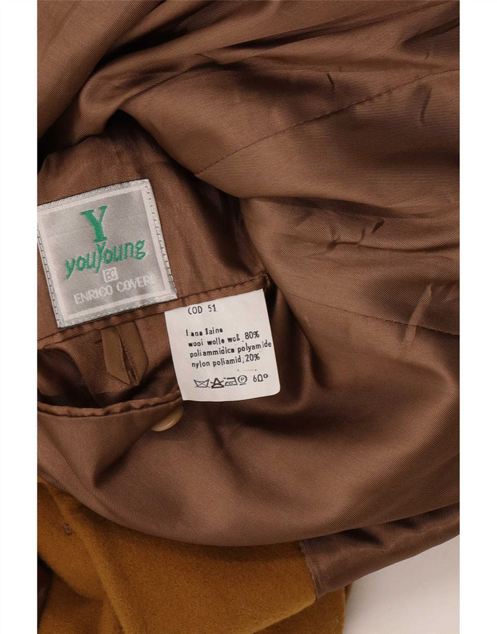 Enrico Coveri Muška jakna s 2 gumba IT 50 Large Brown Wool