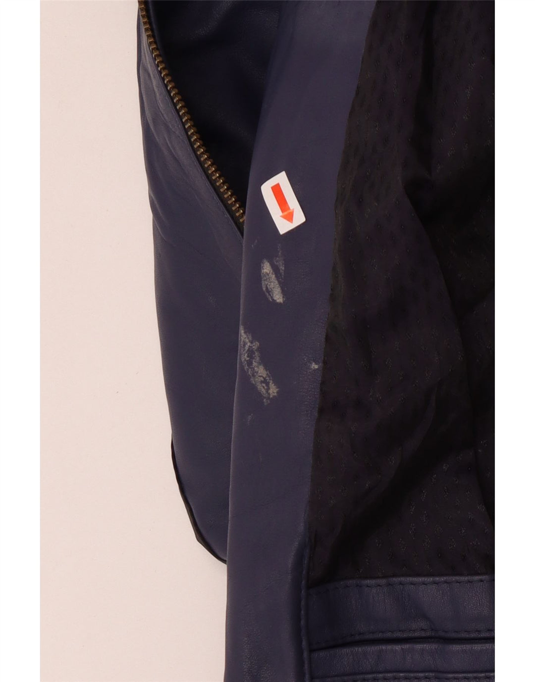 Vintage ženska bomber kožna jakna UK 14 srednje tamnoplava