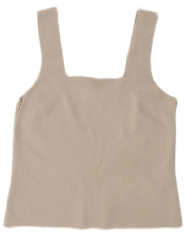 Reiss Ženska majica s kratkim rukavima UK 14 Large Off White Viskoza
