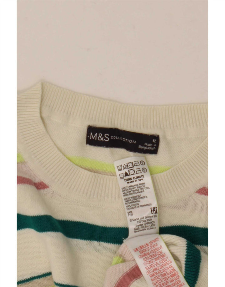 Marks & Spencer ženski džemper s okruglim izrezom UK 12 srednje raznobojni