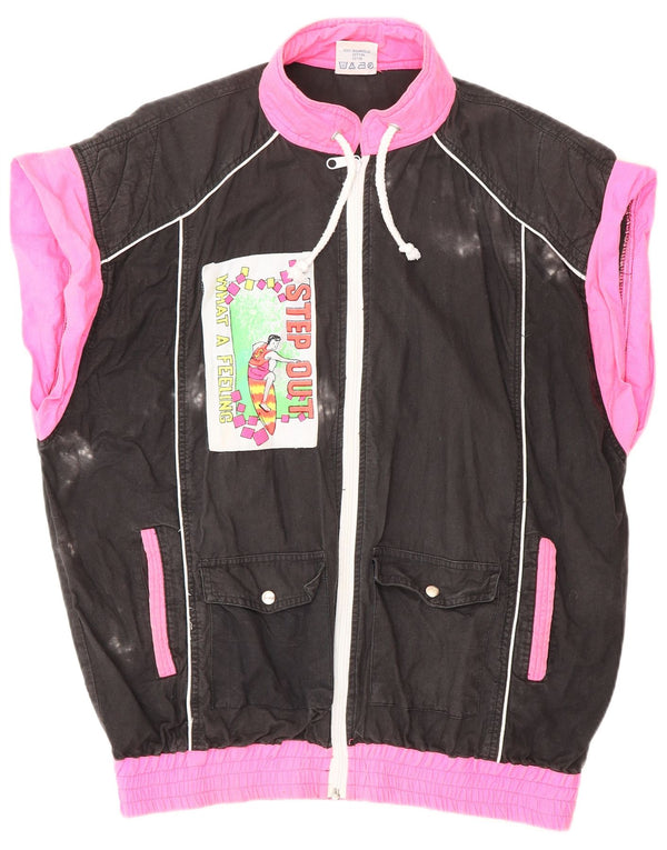 VINTAGE ženska gornja jakna trenirke UK 18 XL u crnoj boji