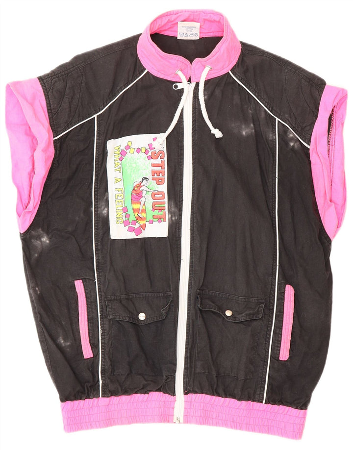 VINTAGE ženska gornja jakna trenirke UK 18 XL u crnoj boji