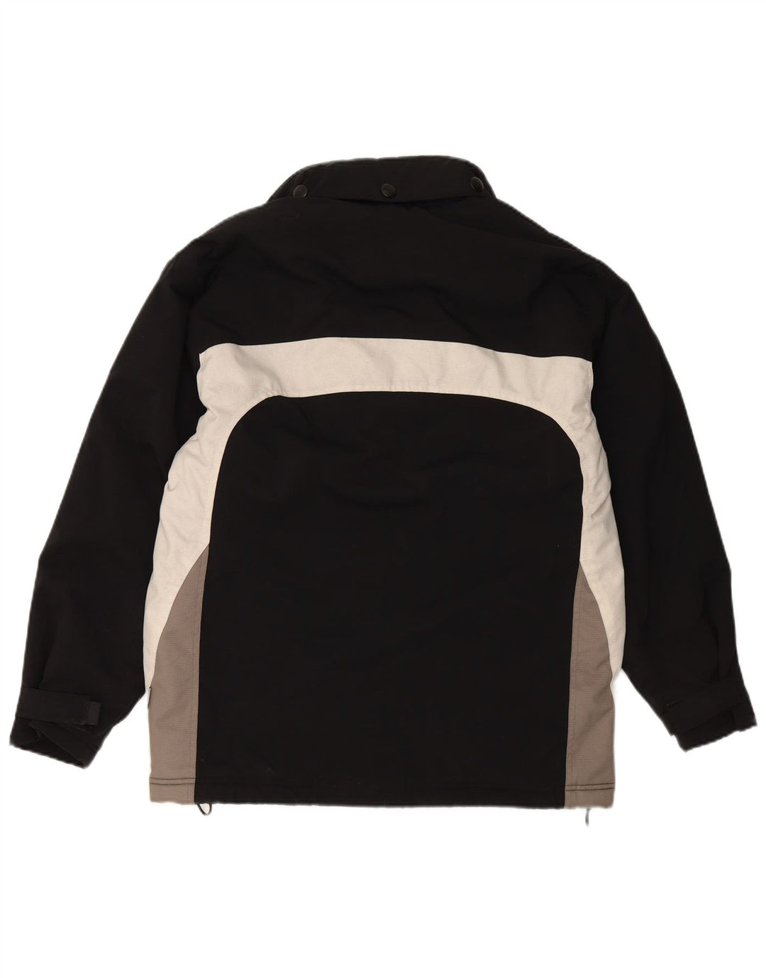 VINTAGE muška jakna vjetrovka s kapuljačom UK 36 Mala crna najlonska boja