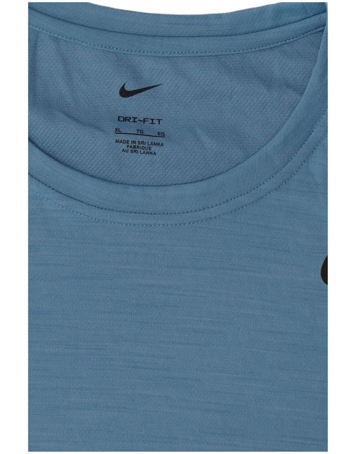 Nike Dri Fit T-Shirt Top XL plavi poliester