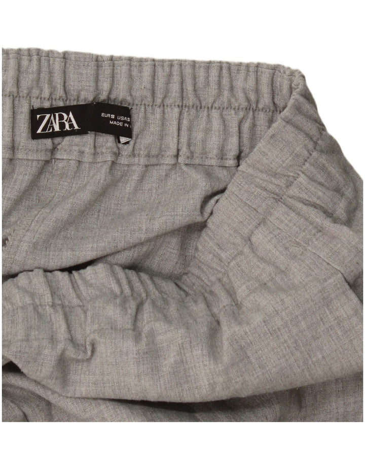 Zara ženske ravne skraćene hlače male W26 L24 sive