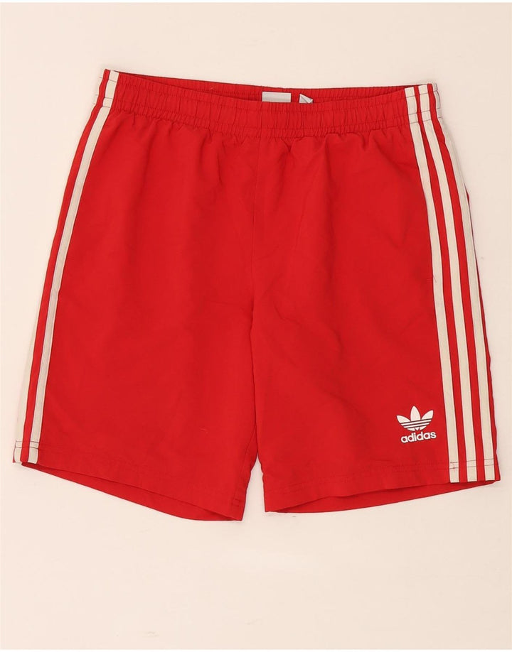 Sportske kratke hlače Adidas za dječake 13-14 godina, crveni poliester