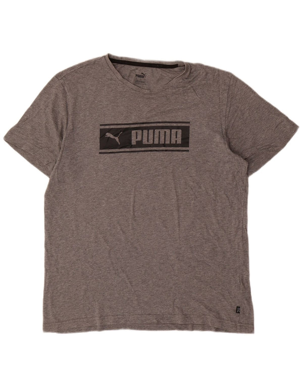 Puma muška majica s grafičkim motivima, veliki sivi pamuk