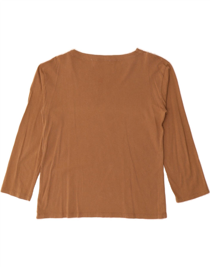 ZARA Womens Oversized Top Long Sleeve UK 10 Small Brown Vintage Zara and Second-Hand Zara from Messina Hembry 