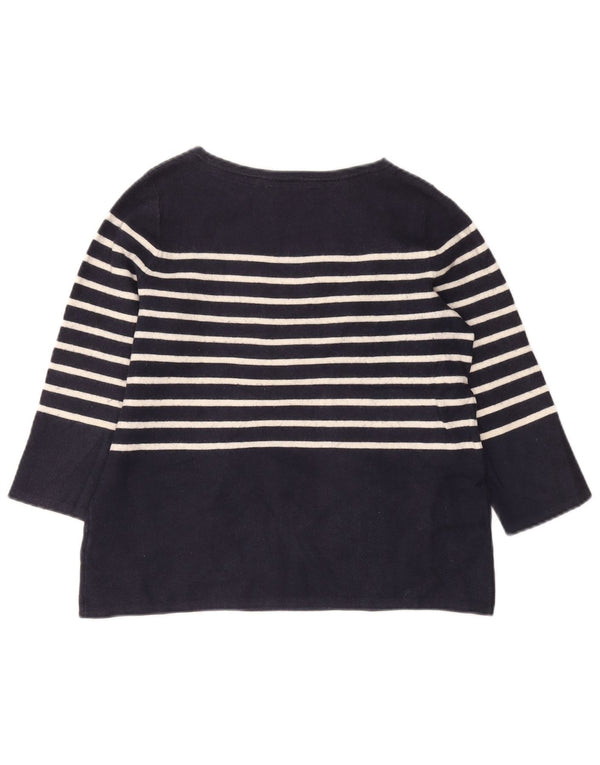 CREW CLOTHING Ženski džemper s veznim izrezom UK 14 srednje tamnoplava