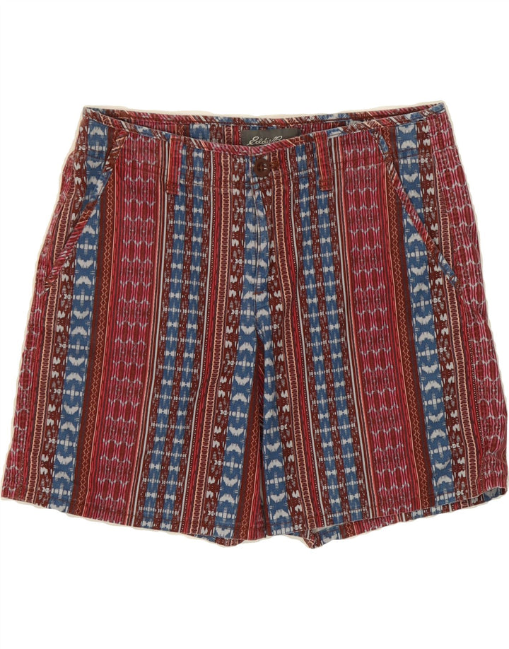 EDDIE BAUER Womens Chino Shorts US 4 Small W29 Multicoloured Striped Vintage Eddie Bauer and Second-Hand Eddie Bauer from Messina Hembry 