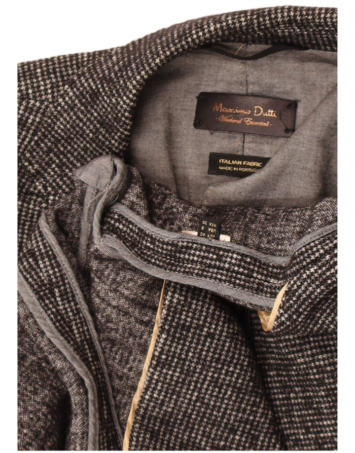 Massimo Dutti Ženska jakna sako s 1 gumbom EU 40 Srednje siva Houndstooth