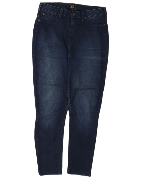 LEE Ženske uske traperice Skyler W32 L27 tamnoplavi pamuk