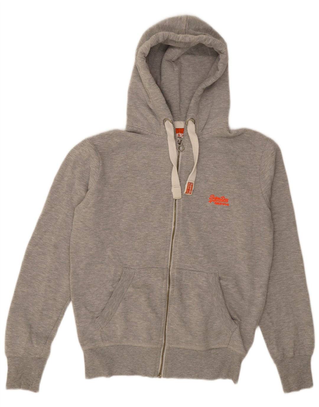 Superdry muški pulover s kapuljačom s patentnim zatvaračem, srednje sivi flekasti pamuk