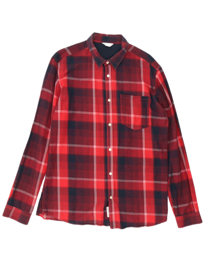 Jack & Jones muška košulja od flanela XL crvenog kariranog pamuka