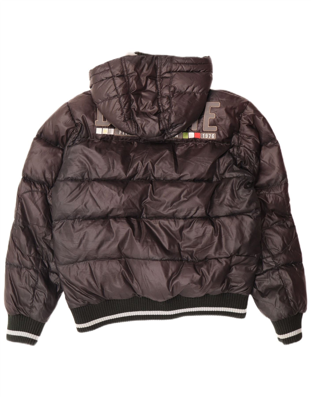 DOLOMITE Muška grafička podstavljena jakna s kapuljačom UK 38 srednji crni poliester