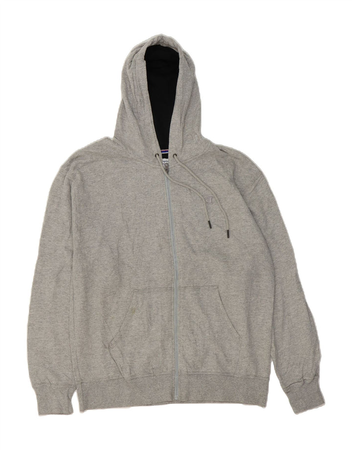 CHAMPION Mens Zip Hoodie Sweater Large Grey Cotton Vintage Champion and Second-Hand Champion from Messina Hembry 