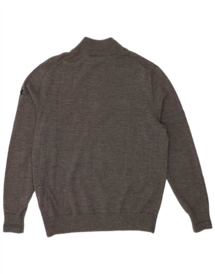 UNDER ARMOUR Muški visoki džemper s izrezom i patentnim zatvaračem, srednje sivi