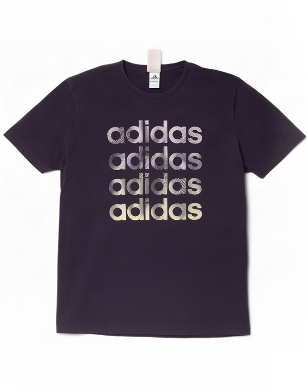 Velika muška majica s grafičkim motivima Adidas, tamnoplavi pamuk
