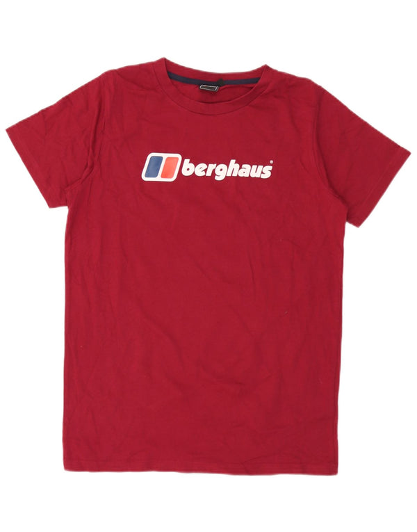 Berghaus Boys Graphic T-Shirt Top 14-15 Years Red Pamuk