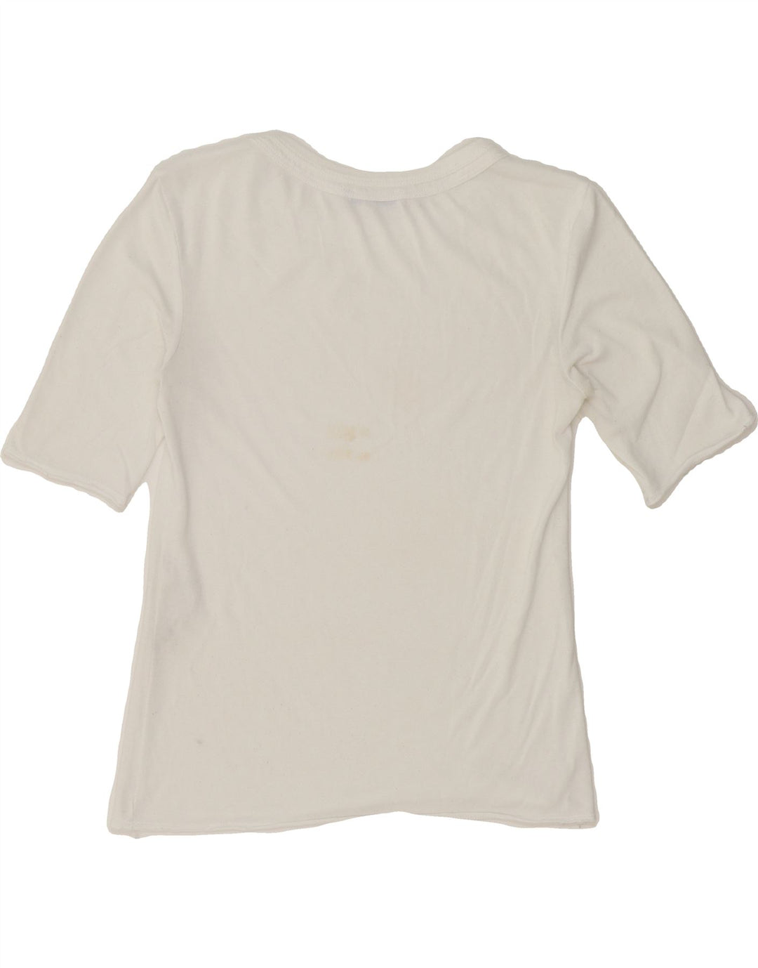 ZARA Womens T-Shirt Top UK 10 Small White Polyester Vintage Zara and Second-Hand Zara from Messina Hembry 